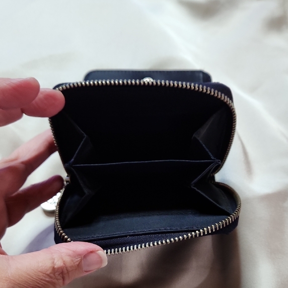 The Sak Dark Blue Crochet Zip Wallet - Picture 3 of 5